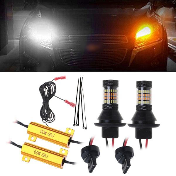 Auton Pysäköinti Vilkku Jarruvalo Polttimot T20 7440 96-LED 3014 50W Kaksivärinen