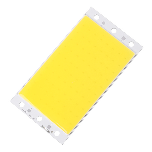 94x50mm COB Panel Light DC12-24V LED Strip Shape Lamp 15W Hög ljusstyrka LED Li White