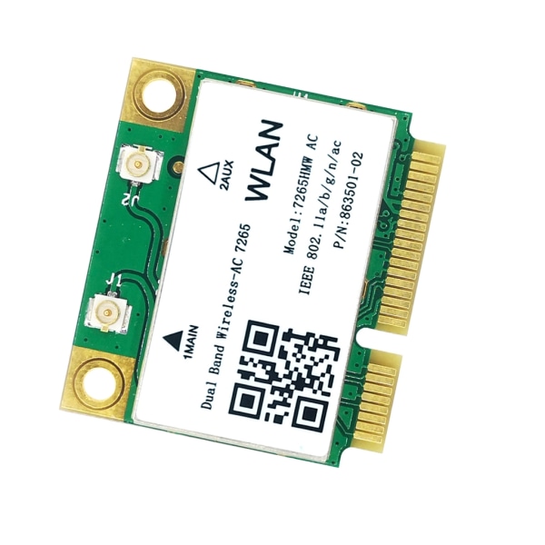 1200Mbps trådlös AC7265 Mini PCI-E Wifi-kort Bluetooth-kompatibel 4.2 802.11ac 7265HMW Dual Band 2.4G 5Ghz Adapter