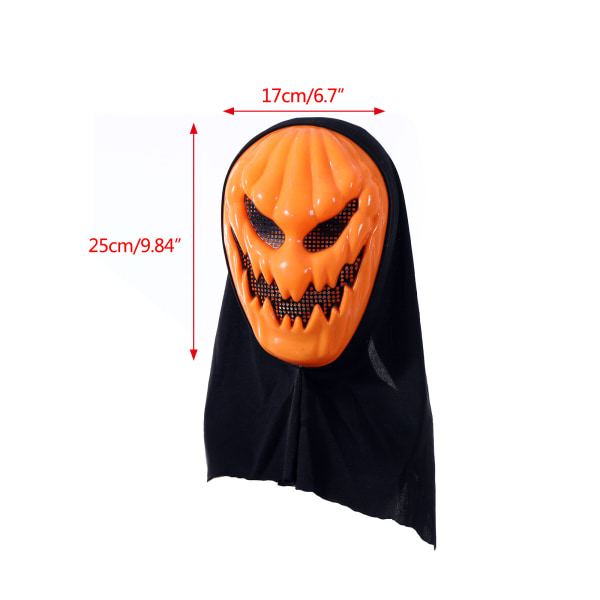 Halloween-mask Skrämmande skräckpumpa för huvudmask för festival Cosplay kostym maskeradfester, karneval, presenter unisex