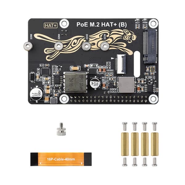 PCIe M.2 Adapter Power over Ethernet til udviklingskort, understøtter NVMe SSD