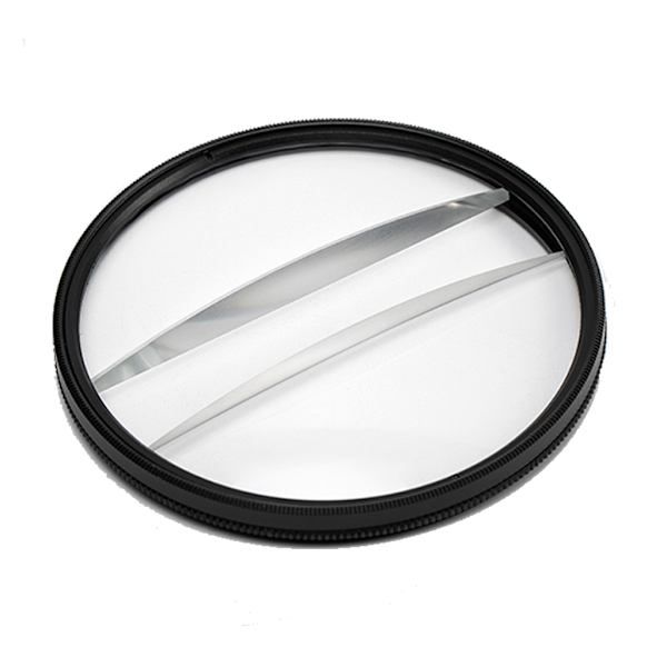 77mm Sløringseffekt Filter Forgrund Specialeffekter Dobbelt Halvmåne Prisme Linse