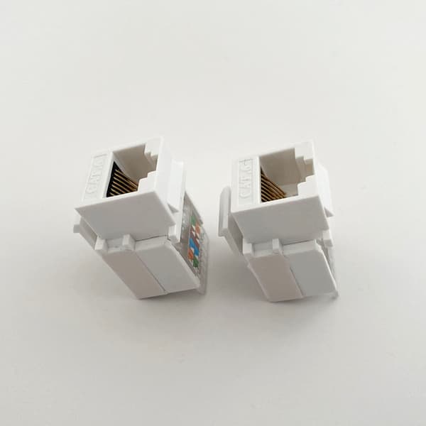 5-Pack Slim Profile CAT6 RJ45 Keystone Jack med Keystone Punch Down Stand