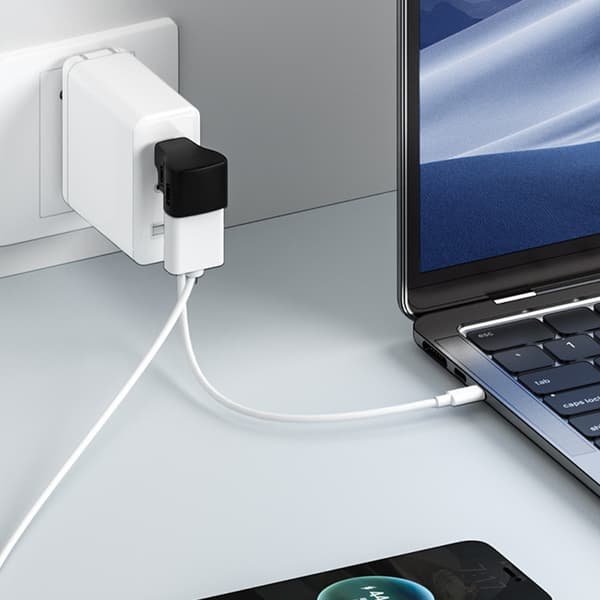 Typ C till Typ C USB Splitter Adapter 8K Display och 100WPD Snabbladdning
