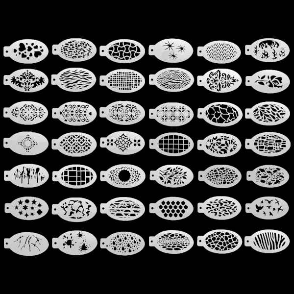42 stk. Mandala Stensiler DIY Håndverk Tegnemal for Steinmaling Papirkort