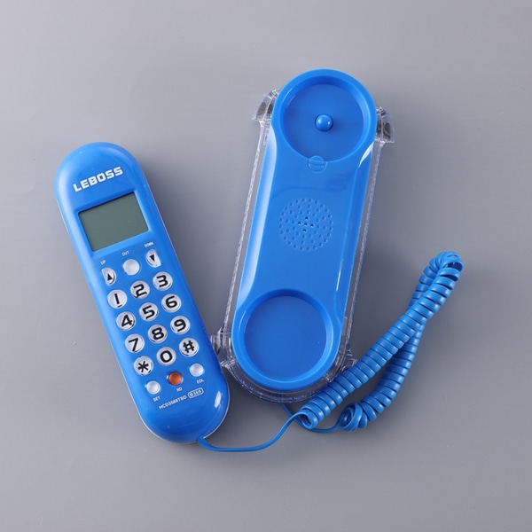 Snygg kristallbas med sladd väggmonterbar telefon B365 Mini Fast fast telefon LCD-skärm Uppringningsfunktioner White