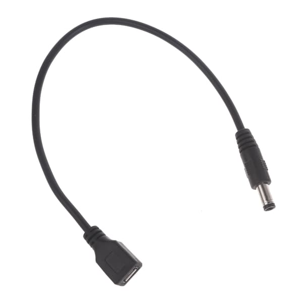 Micro USB - 5.5x2.1mm sovitinkaapelisarja LED-valoille, kaiuttimille, kameroille 27CM