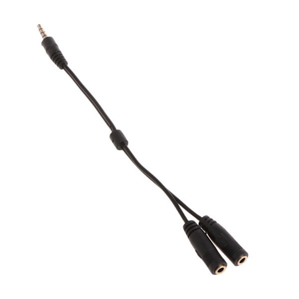 3,5 mm stereoljud 1 hane till 2 honor Hörlurar/Mic Y splitteradapterkabel