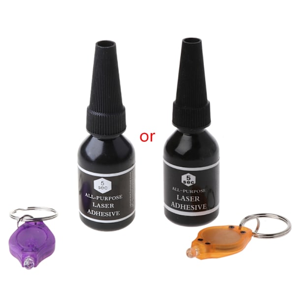 15 ml 5 sekunders UV-laserlim med mini UV-lampe, sollys-hærdende klæbemiddel, transparent glasbindingsreparationssæt
