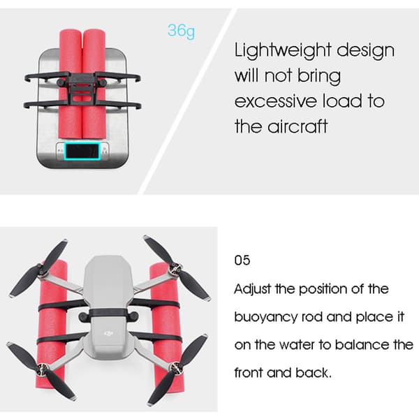 Flyteevne Bar Anti-fall Drone Landingsflottør for Mavic Mini 2 Drone