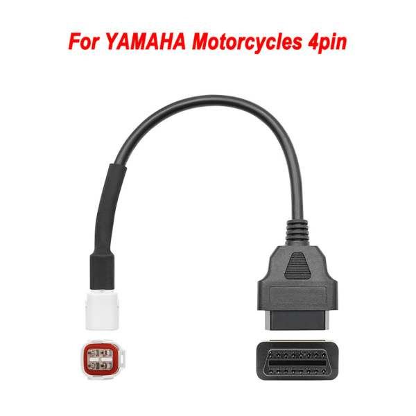 Adapterkabel OBD 4-stifts diagnoskontakt till OBD2 Passar för Yamaha-motorcykel