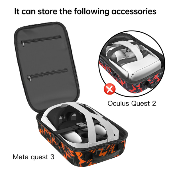 Case förvaringsväska för Quest3 VR-tillbehör Glasögonhandtag och laddarväska Väskaskydd Grey