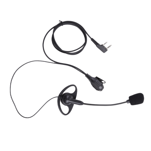 D-Shape PTT-hörlursheadset med bommikrofon för Kenwood Baofeng UV5R HYT TC286 386 2685 3865 6685 TC 278 378 388