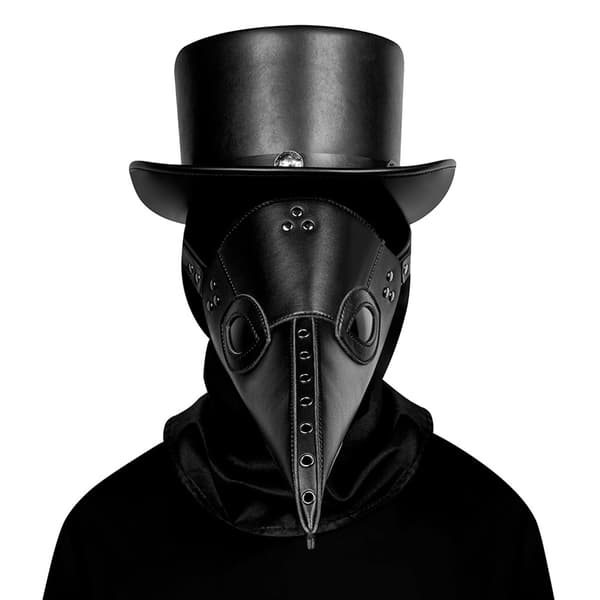 PU Läder Gentleman Hat Magic Hat Punk för kostym Cosplay Hat Accessoarer Black