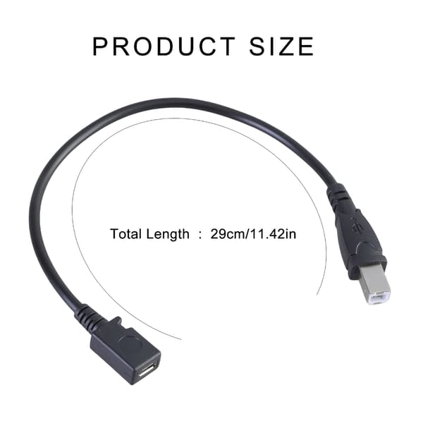 29cm USB 5Pin Data Sync-kabel USB 5Pin Hona till USB B Hane Adapterkabel