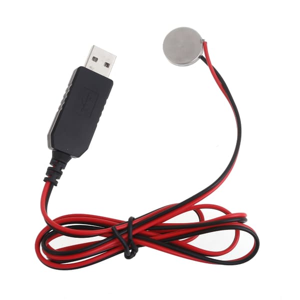 USB til 3V CR2032 Dummy Batteri Opladningskabel til CR2032 3V Knapcelle