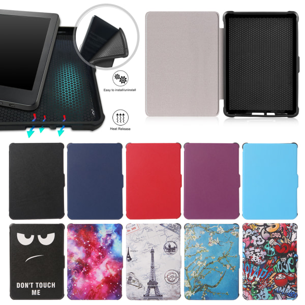 e-bok för Smart Cover för Case För Kobo Clara Clear Ultra Slim TPU Läder Skyddsfodral Flerfärgad White