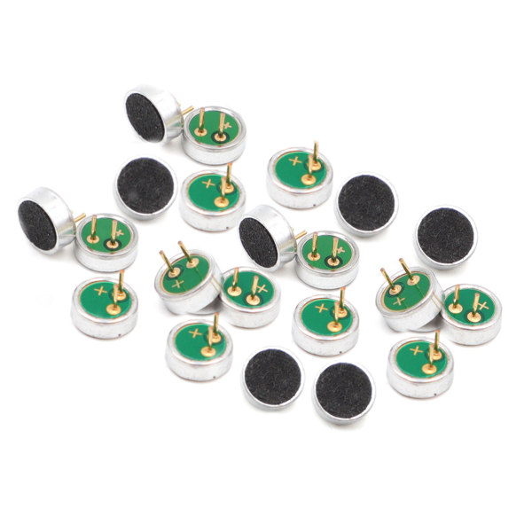 100 STK Kapsel 6022P Elektret Kondensator Mikrofon Pickup med 2Pin 6x2.2Mm Kondensator Mikrofoner 2.2 Utgangsimpedans