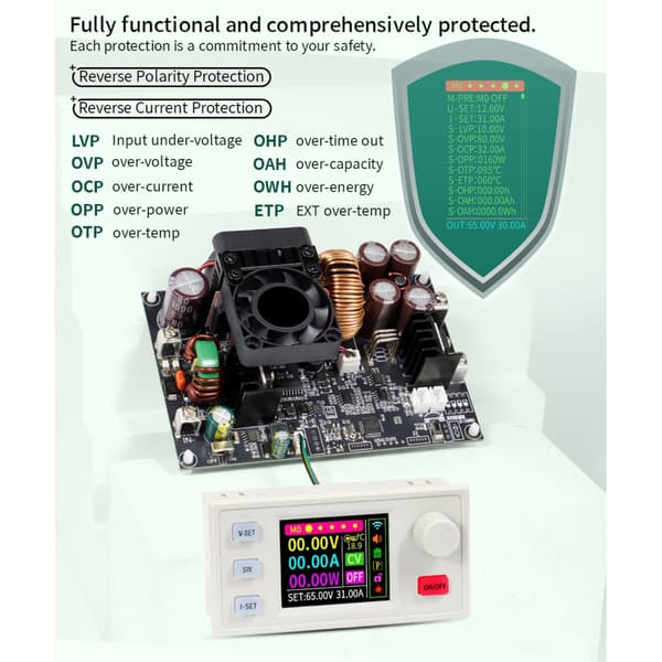 Spänningsregulator med anti-återflödesbatteriladdningshantering
