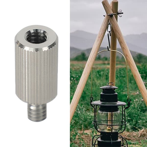 Camping Ljusfäste Adapter Rostfritt Stål Lampstativ Konverterare