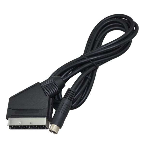 RGB AV Scart-kabel sladd TV-kabel för Sega för Saturn PAL, NTSC-konsoler Svart