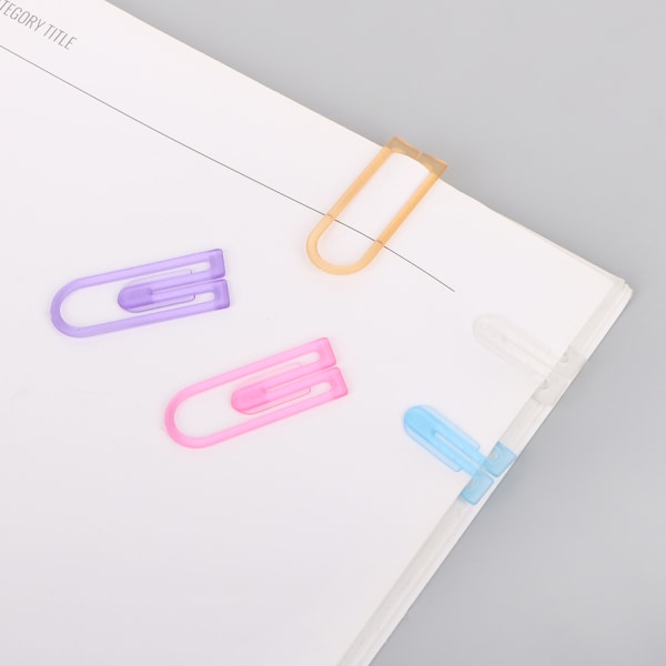 60st Liten Mini Gem Kawaii Candy Color Clear Brevpapper Binder Clip Bord