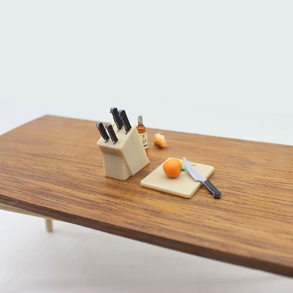 Mini Cook Skärverktyg Modeller Samlarobjekt Dockhus Möbler 1/12 Skala