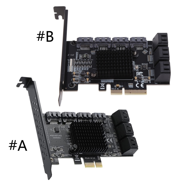 Mining Riser 10 portar PCIE SATA Card PCI för Express SATA 3.0 Controller PCIE till SATA3 expansionskort PCI E X4 X1 6Gbps X1