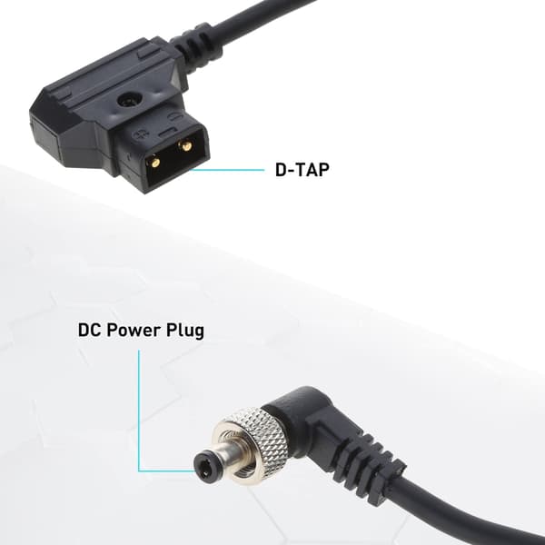 D-Tap til DC2.1/DC2.5 Kabel Låsende Strømkabel Vinkel D-Tap for Atomos