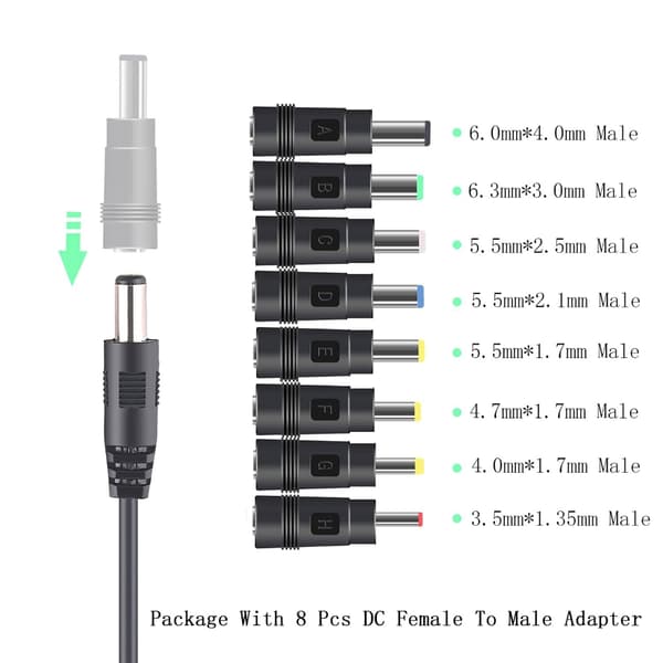 USB til DC 5V 9V 12V Adapter Konverter Kabel USB til 8PCS DC Jack til Router Ventilator