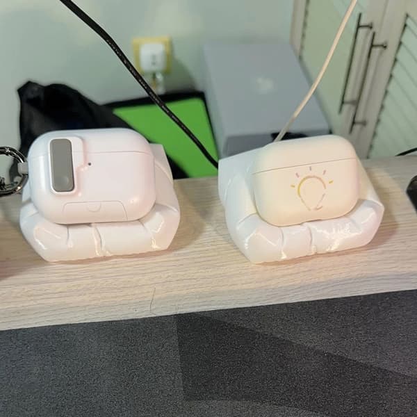 3D-printet sofalignende etui til høretelefoner til Pods 2 3, flere modeller, skrivebord Black