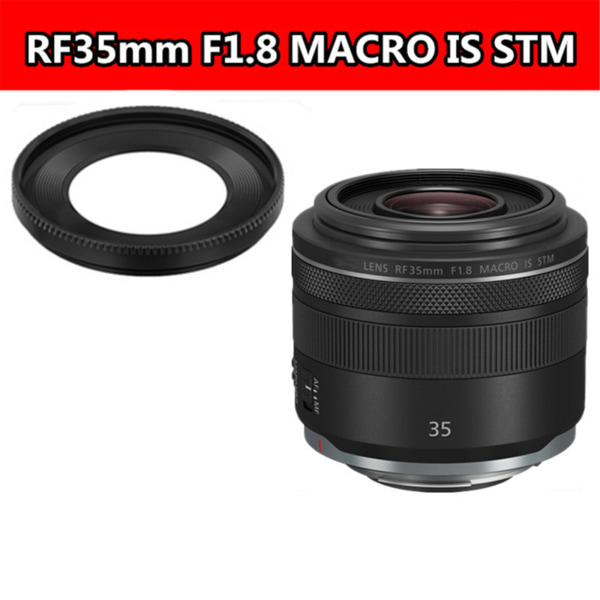 EW52 motljusskydd för R RP R5 R6 med RF 35mm f/1.8 Macro IS för STM-objektiv ersätter EW-52-kamerortillbehör