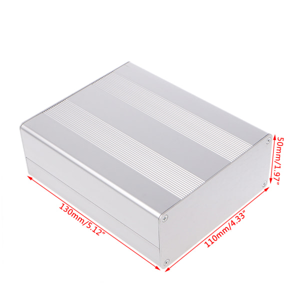 Aluminiumlådskåpa för Case Project Electronic För PCB Board gör det själv 130x110x50m
