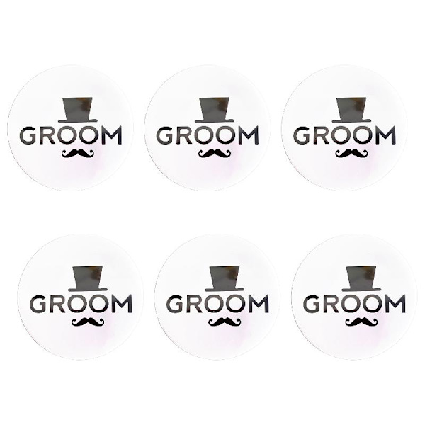 Team Brudgum/Groom Badge 6st/ set Bachelor Party Kläder Dekoration Tillbehör null - Gallery