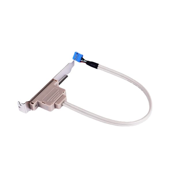 USB 2.0 hunn bakpanel til hovedkort 9-pinners header-kontaktkabeladapter