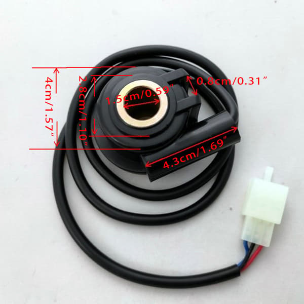 Motorcykel Sensor Kabel Odometer Wire med 4 Magneter til Speedometer Tachometer
