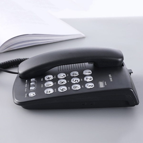 Fast telefon med sladd Skrivbordstelefon med stora knappar Hemtelefon Sladdtelefon för hemmakontor Hotel Badrum White