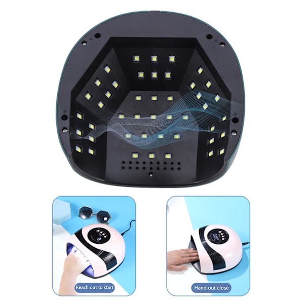 Nail Phototherapy Machine 158W Glödande Led Phototherapy Lampa Intelligent Pink AU