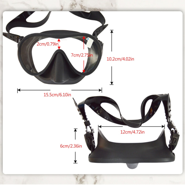 Dykmask Silikon Anti-dimma Snorkelglasögon Undervattensdykarglasögon Mask Simutrustning 5-färgad Red
