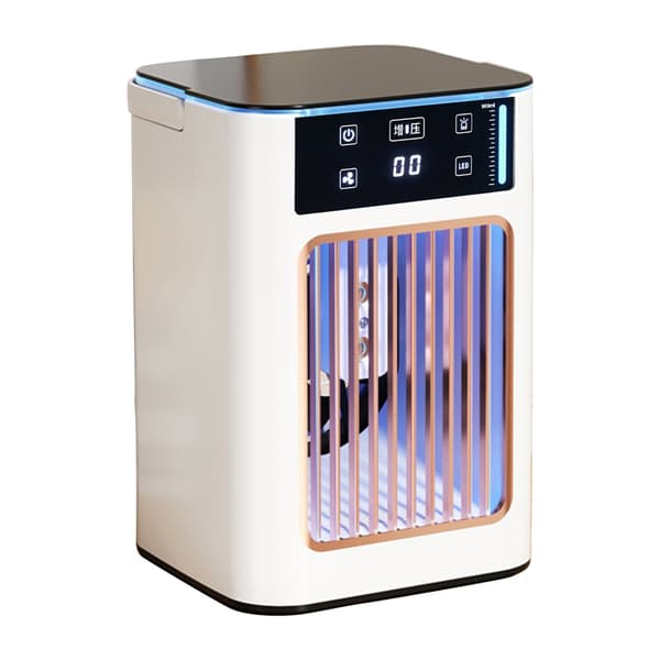 Miniature Desktop Luftfugtende Aircondition Ventilator USB Genopladelig Køleventilator