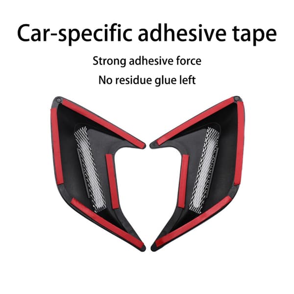 Peels Stick ABS Side Vent Mærkater Universal Auto Tilbehør Dekoration Trim Silver