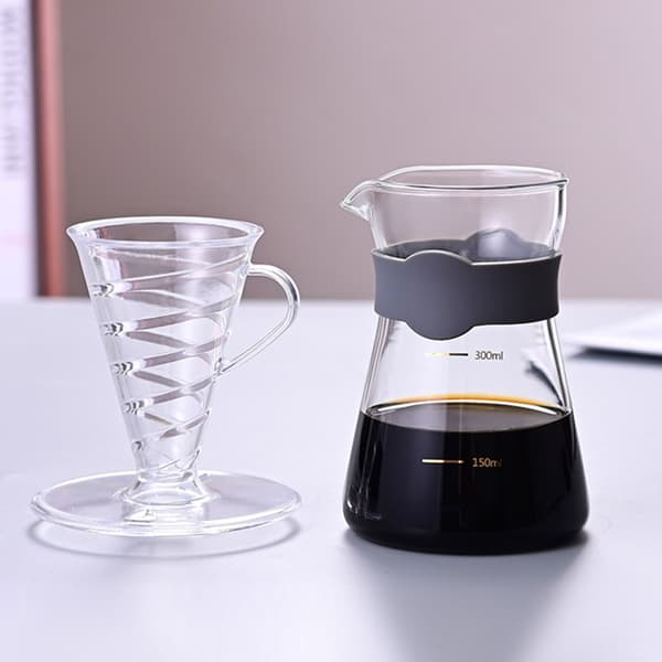Professionell Kaffedroppskon V-stil Klar Kök Bryggutrustning