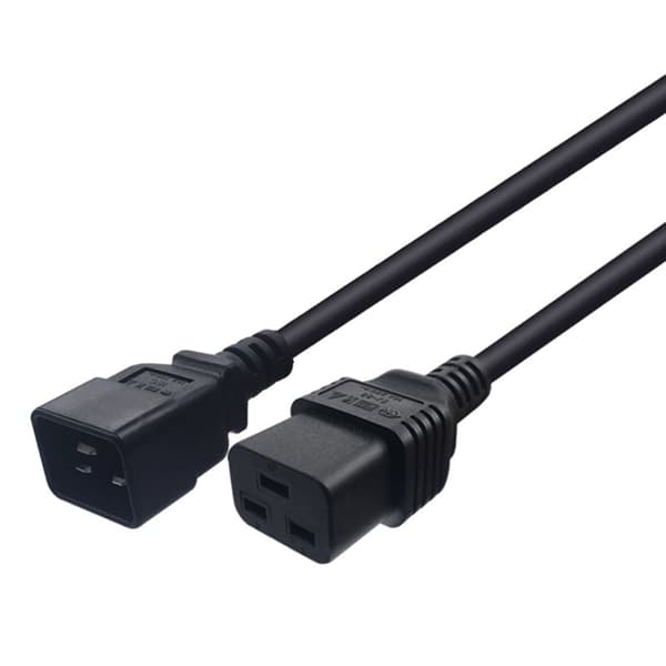 3-bens stik IEC320-C19 til IEC320-C20 konverteringsadapterkabel strømkabel