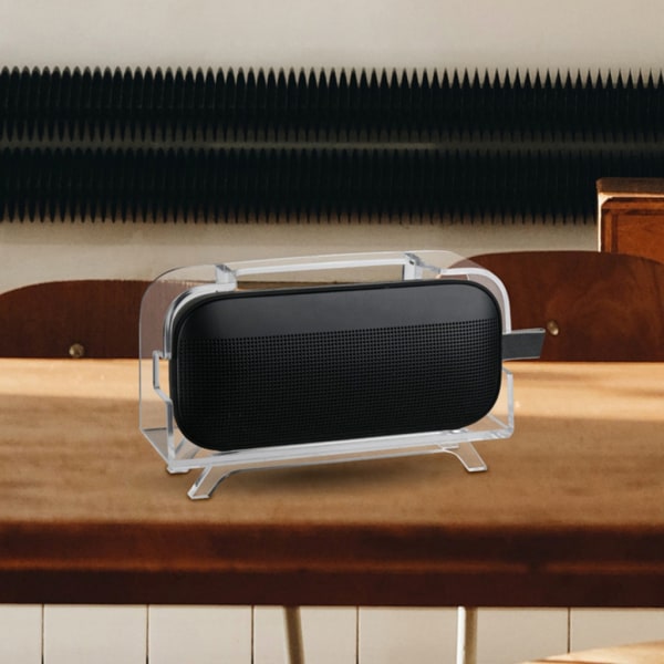 Smart Speaker Bordsställ Dekorativ Hållare för Bose SoundLink Flex, Vacker skrivbordsdekoration för kontor/rum Black