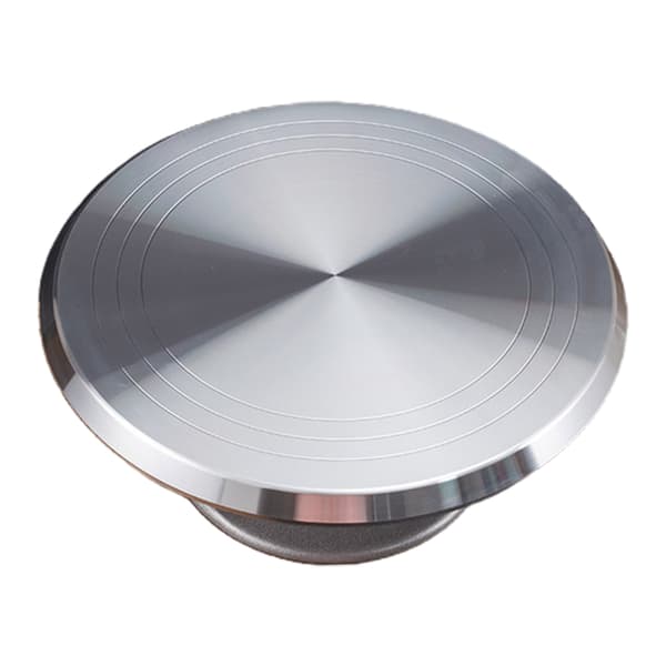 Kage Drejebord 10\" Rustfrit Stål Bord Drejebord Skridsikker Kagebagepynt