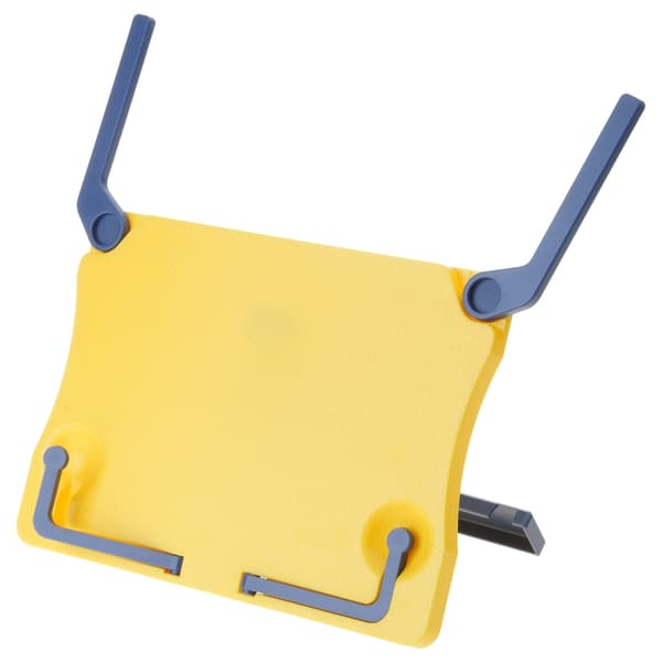 Sammenklappeligt musikstativ til skrivebord med sideclips, holder til noder