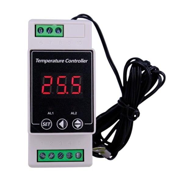 Professionell digital temperaturregulator med reläutgång Justerbar temperaturkontroll Värmekylningsfunktion 220V