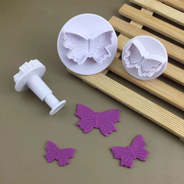 3 stk. sommerfugle fondant kageform kagepynt værktøj bageudstyr
