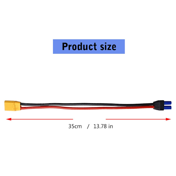 XT90 og EC5 Stik EC5 til XT90 Strømkabel til Hastighedsregulator