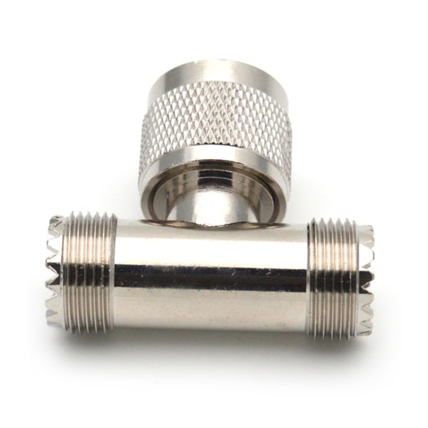 1st SL16 UHF PL259 Hane till UHF SO239 Dubbel Honkontakt UHF Hane till 2xKvinna Tee Typ 3-vägs Typ T Splitter Adapter